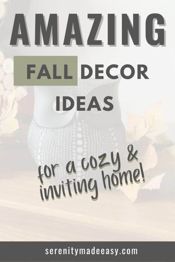 Amazing fall decor ideas for a cozy and inviting home - with a cute black and white owl image