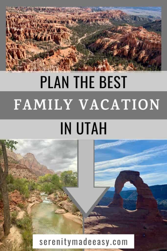 Plan the best family vacation in Utah with images of Zion, Moab and Bryce.