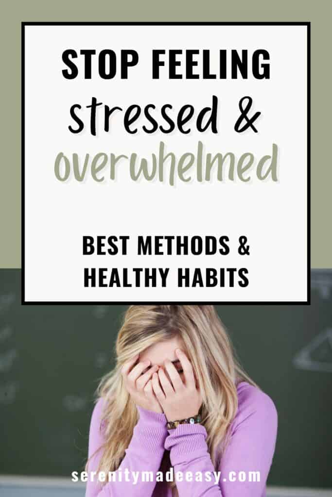 Stop feeling stressed and overwhelmed with a stressed woman
