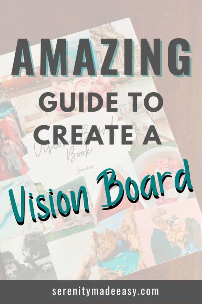 Guide to create a vision board with a vision board book