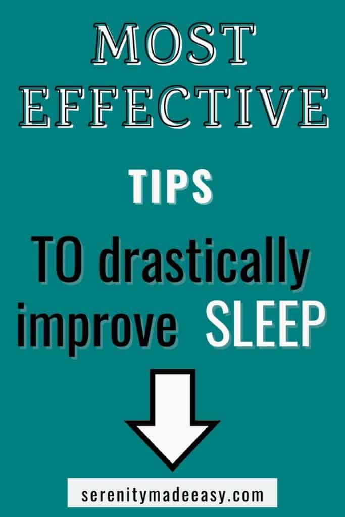 Improve sleep tips