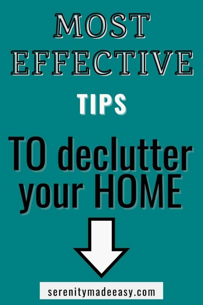 Tips to declutter your home