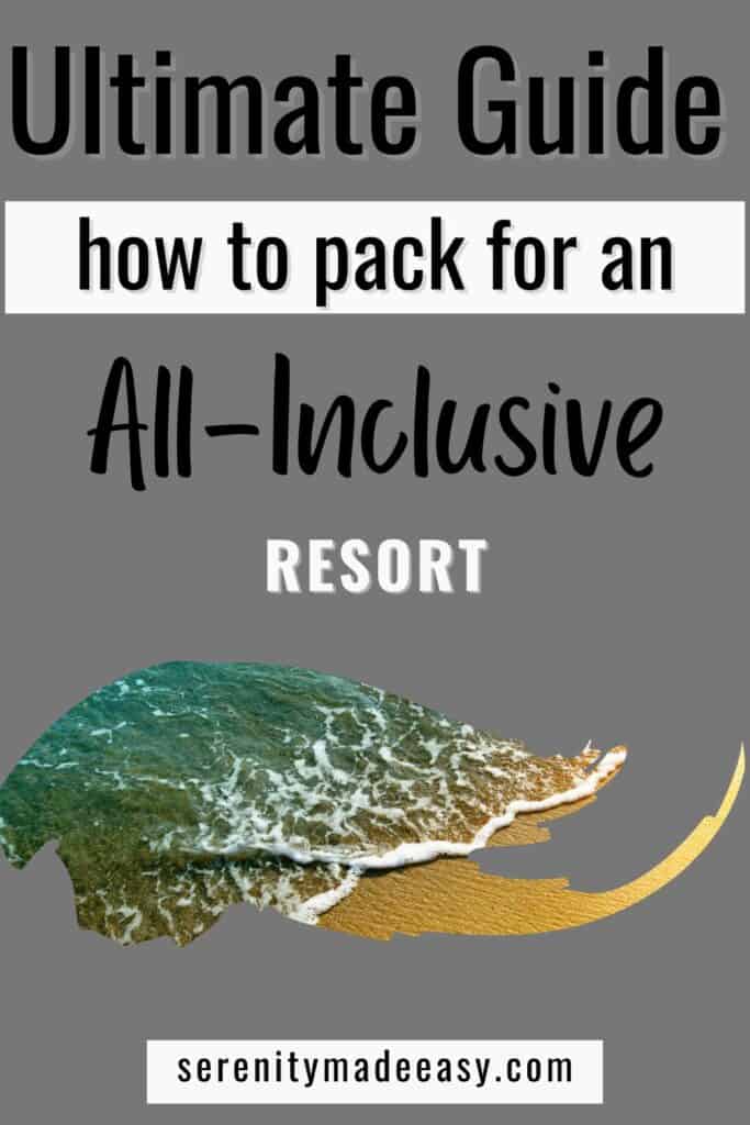 Resort packing list to an all-inclusive resort and an ocean image