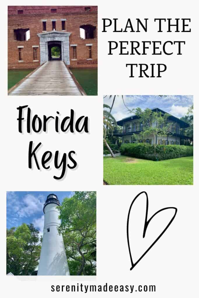 Florida keys vacation, a photo of Dry tortugas, the Hemingway house and the Key West lighthouse