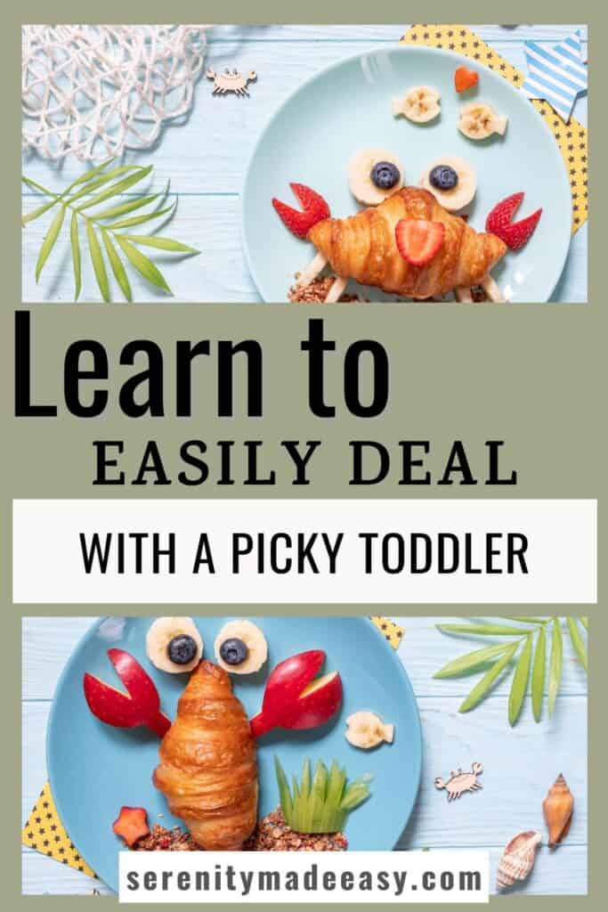 Learn to easily deal with a picky toddler - with 2 fun plates of food that look like animals
