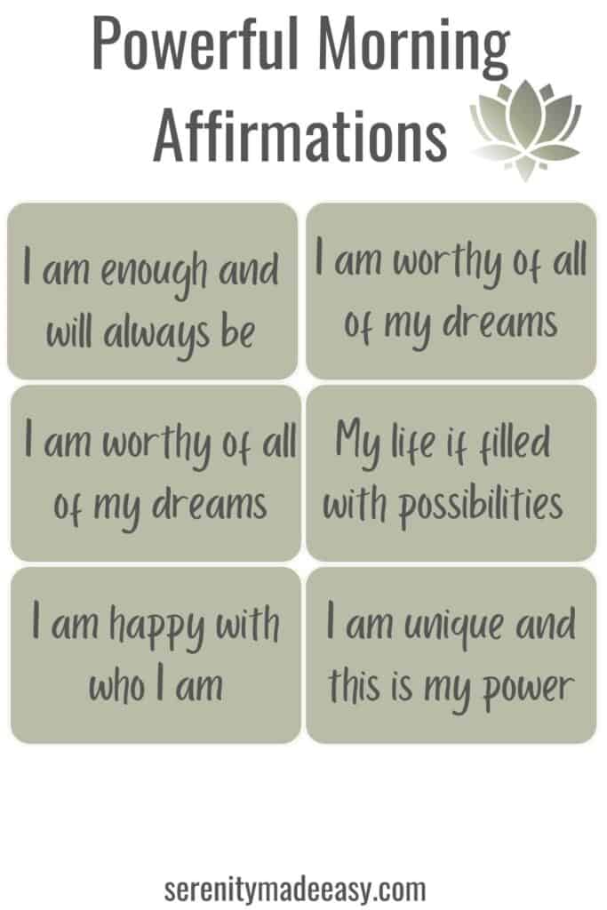 Powerful affirmations with 6 examples of self-affirmations