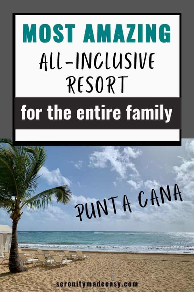 Most amazing all-inclusive resort for the entire family - Punta Cana, Dominican Republic. The photo shows a palm tree on a beautiful beach.