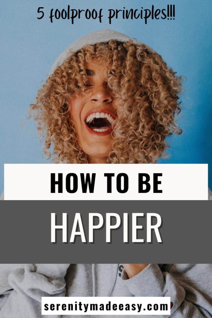 How to be happier with a photo of a woman smiling broadly.