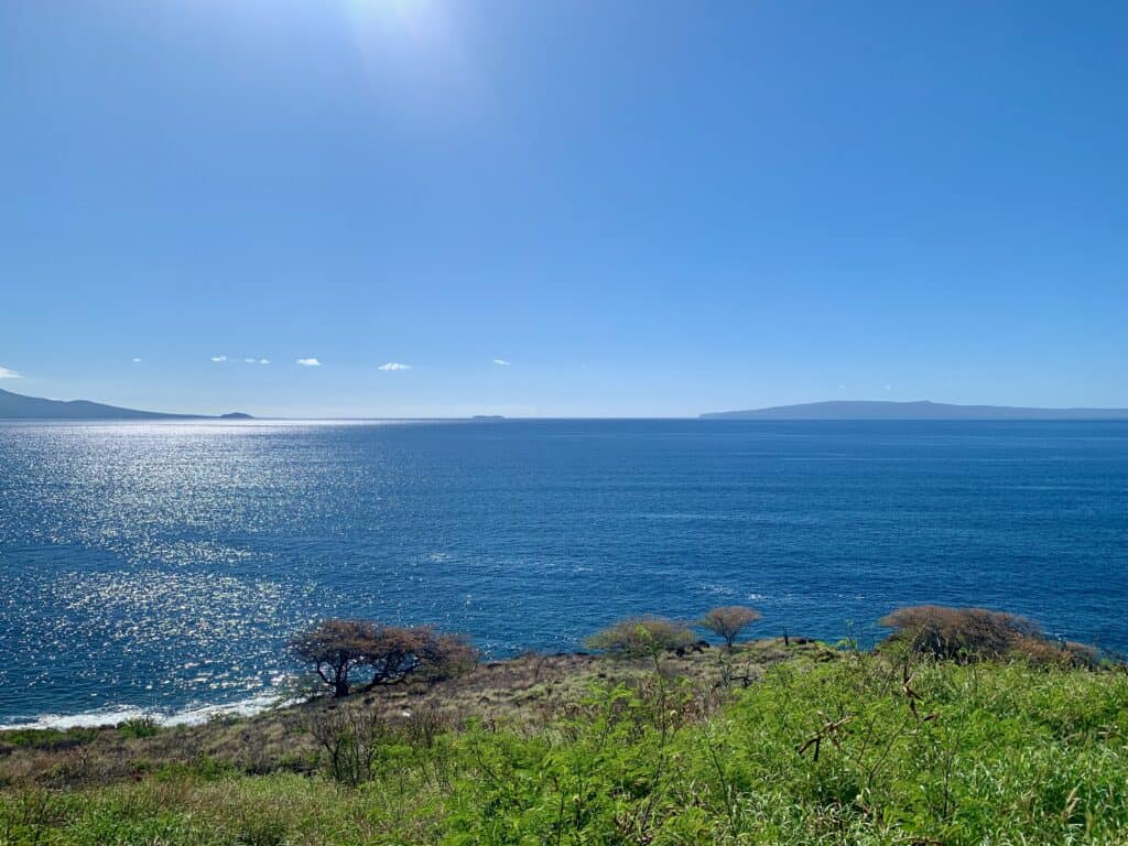 Stunning view of the Pacific ocean from Maui