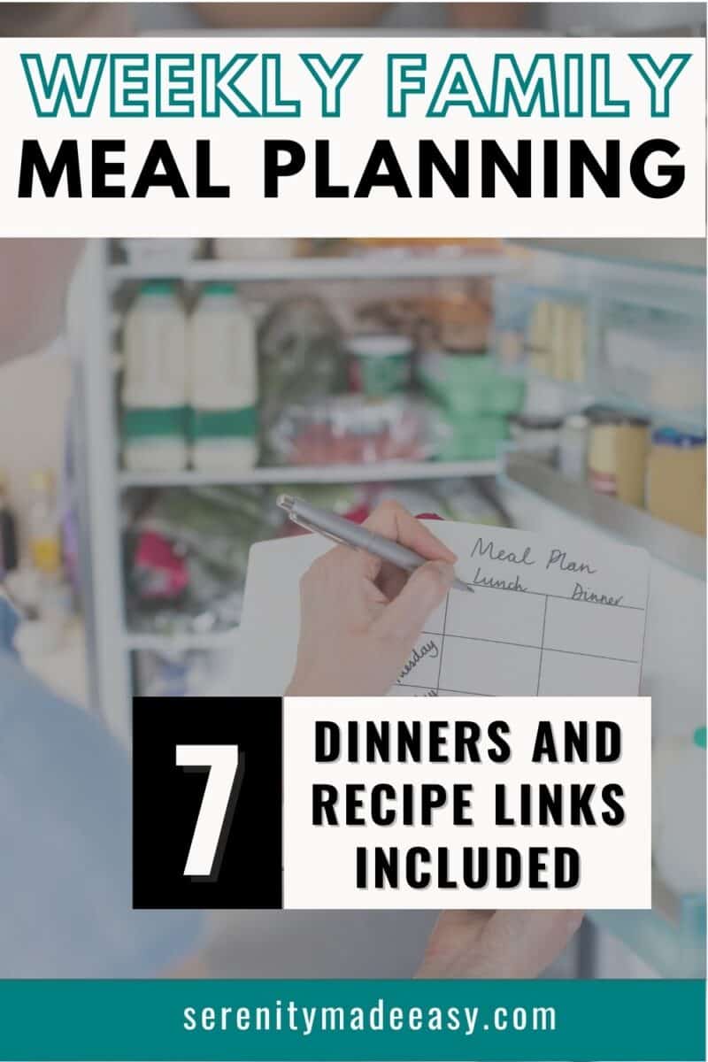 Fast, simple, and healthy family meal planning - Serenity Made Easy