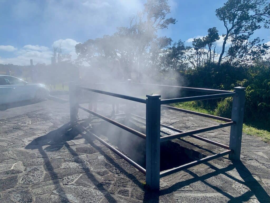 Image of a steam vent at volcano national park on the big island of Hawaii.