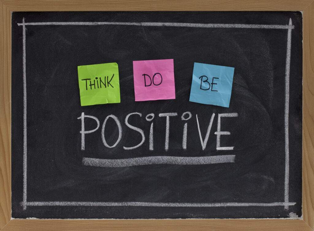 Think, do, be, positive. Stay positive and motivated for success.