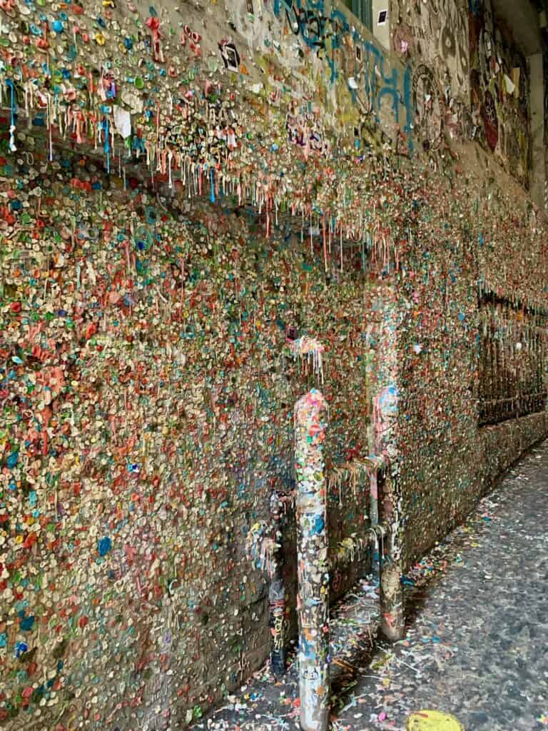Wall of gum near Pike Market in Seattle