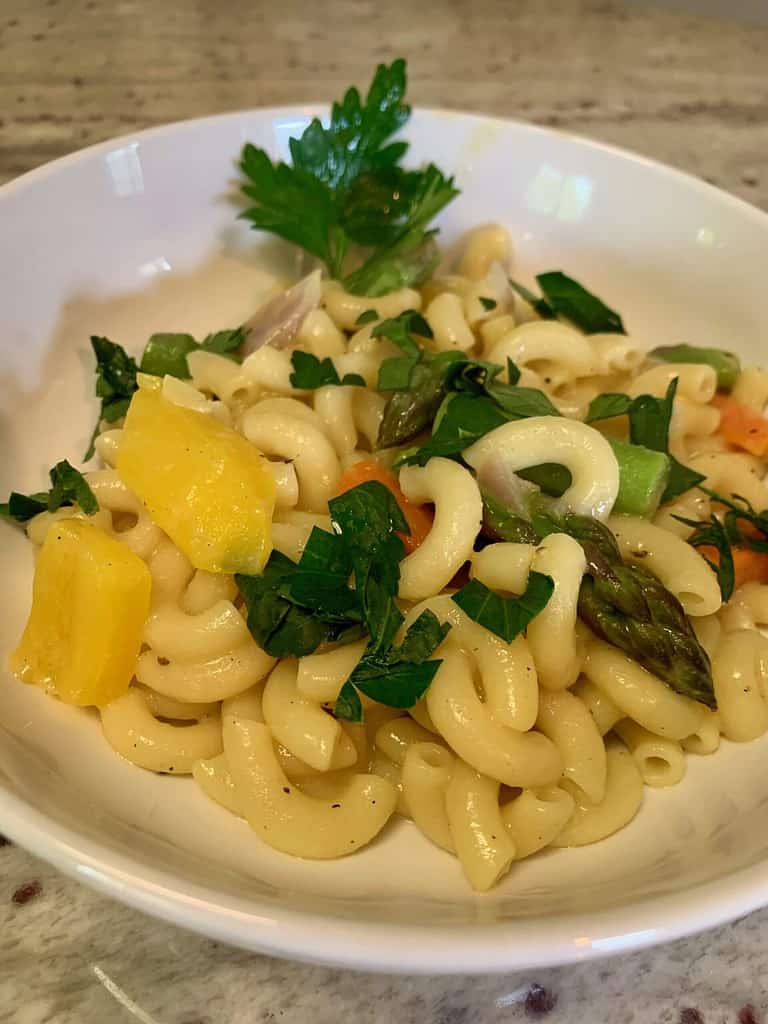 Use summer vegetables and fruits for the best fresh meals like this pasta primavera