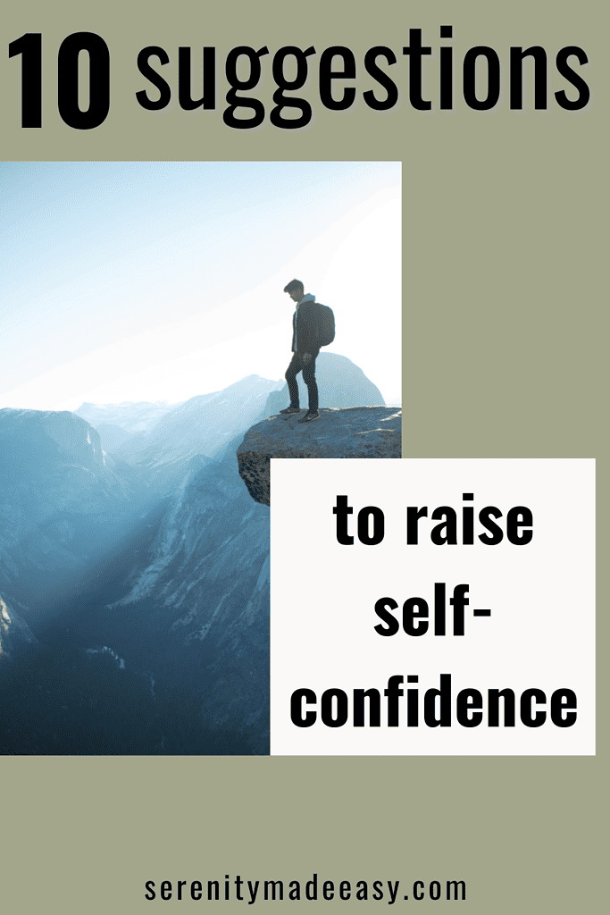 A men standing at the edge of a cliff to be more confident