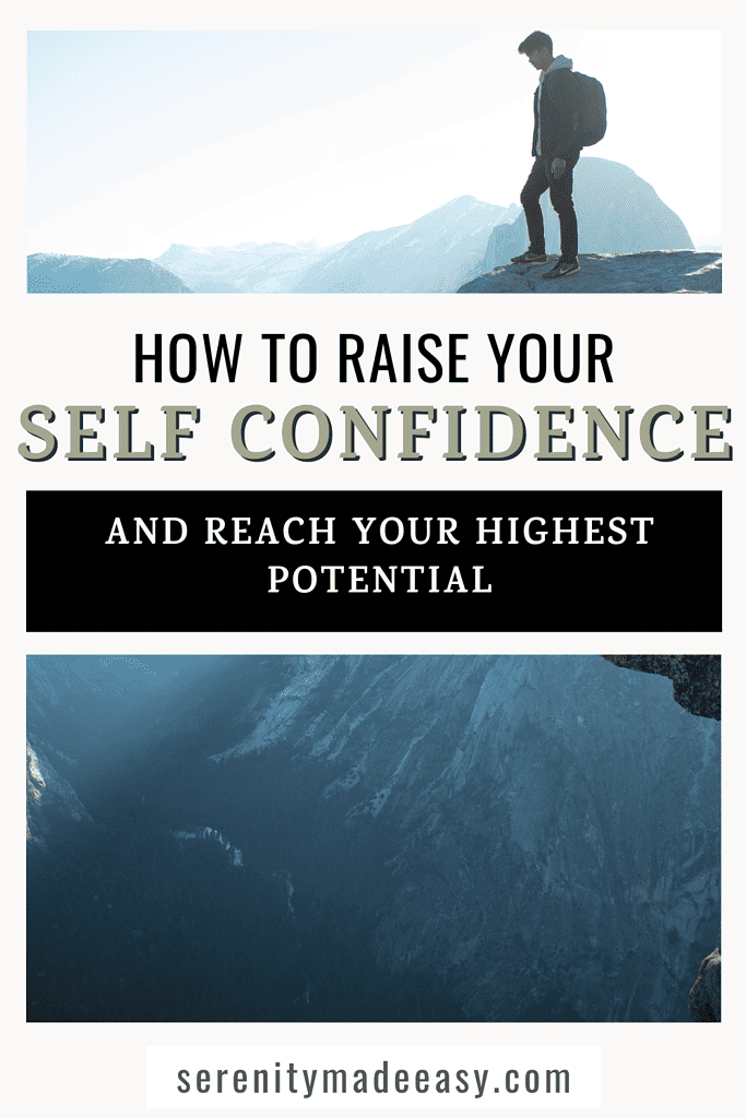 Image of a man standing near a cliff edge with self confidence