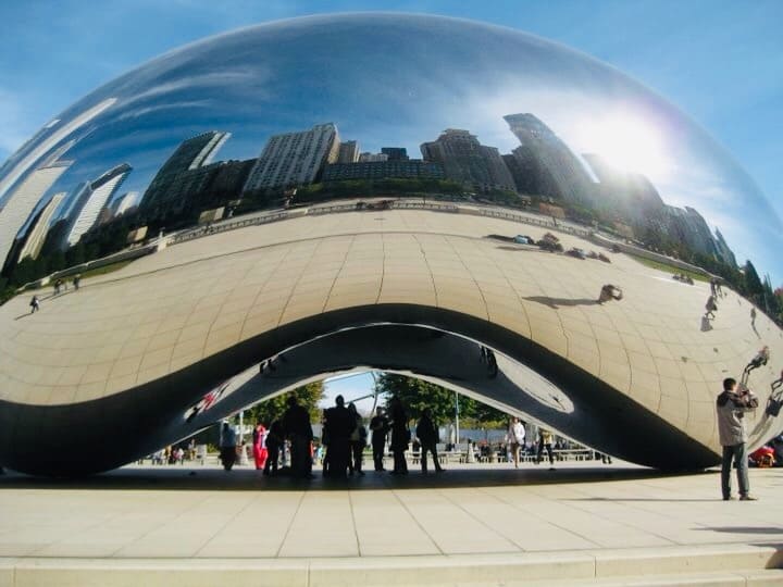 Chicago bean - visiting big city landmark for fall travel destination ideas