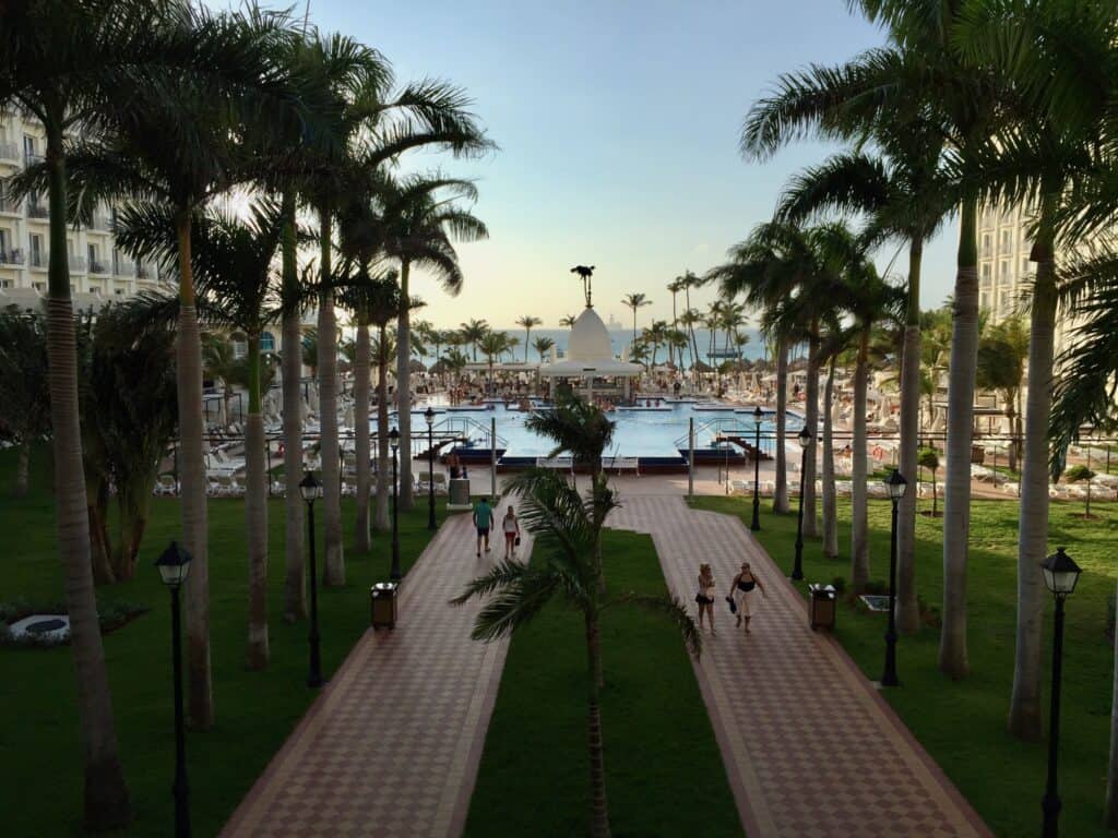 Beautiful view of an all-inclusive resort in Aruba