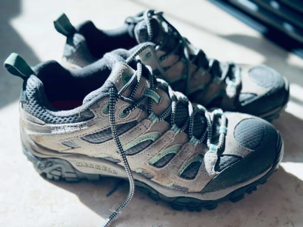 A pair of women hiking shoes to experience Alaska