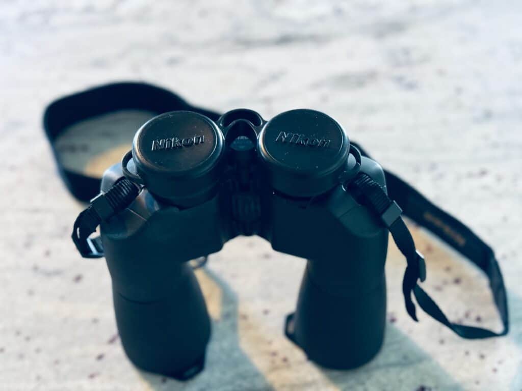 A pair of Nikon binoculars