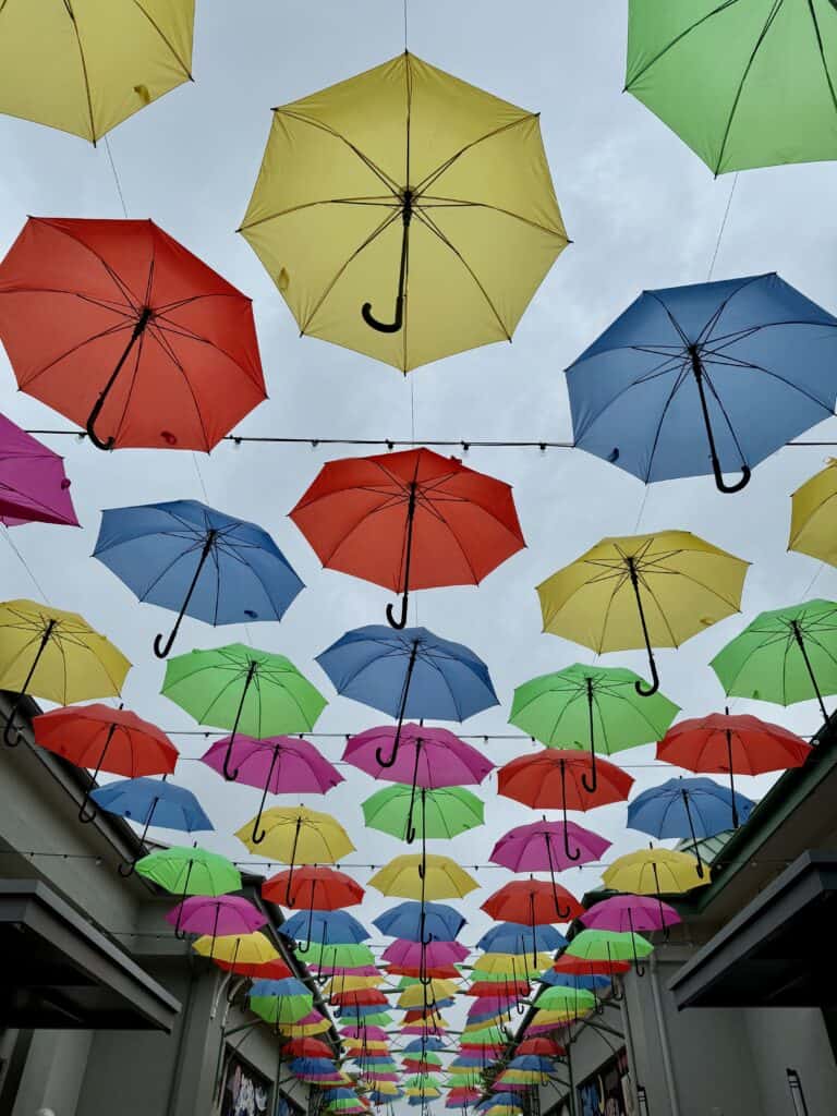Umbrella street at mall in Destin
