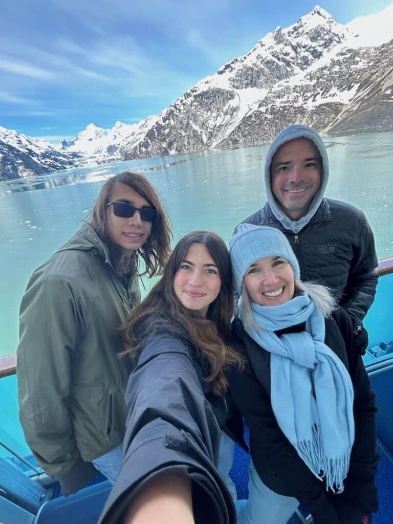 Family in Glacier Bay Alaksa